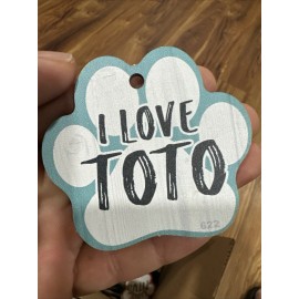 Dog Paw Shaped Magnets: I LOVE MY PET  (I Love TOTO) Dogs, Gifts, Cars