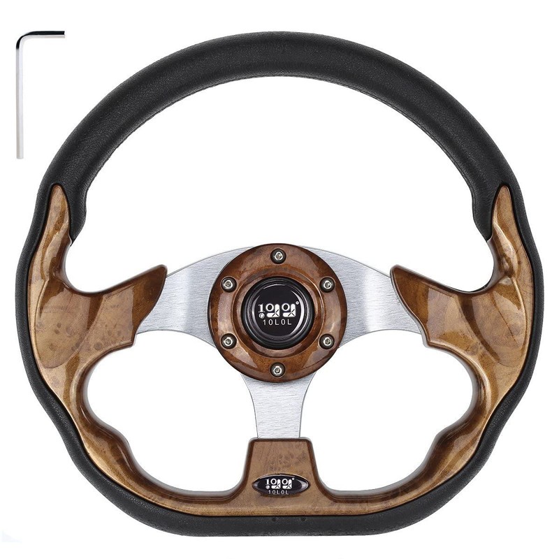 10L0L Golf Cart Steering Wheel, Universal Design Fit for Yamaha,