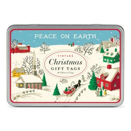 Cavallini & Co. Vintage Peace on Earth Glittered Gift Tag Set, Assorted​​