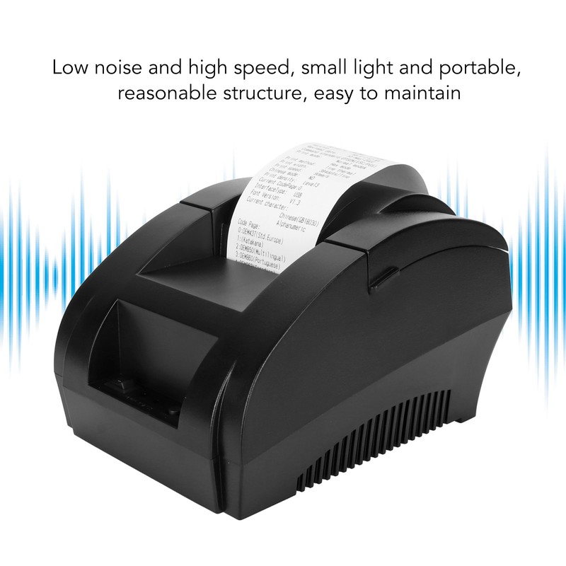 58mm Thermal Printer 90mm/s 58mm Width 203DPI USB Interface ESC