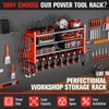Heavy Duty Power Tool Organizer Wall Mount with Charging Station,