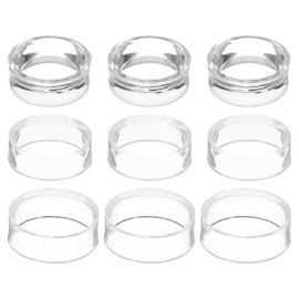 PATIKIL 1.7"/1.2"/0.6" Round Baseball Stand, 9 Pcs Acrylic Sphere Holder Crystal Sphere Holder Clear Ball Display Stands for Golf Ball Softball Marbles Collections Crystal Balls