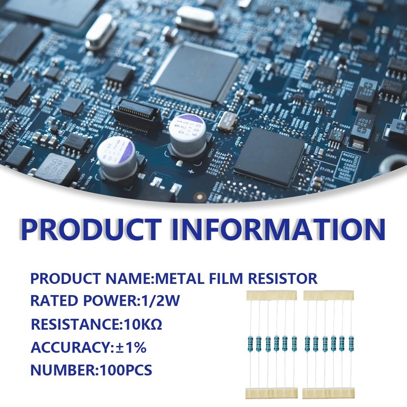 Innfeeltech 1/2 W 1% Tolerance 10 KΩ Metal Film Resistor
