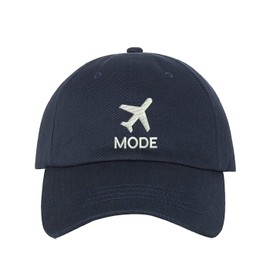 Prfcto Lifestyle Airplane Mode Baseball Cap - Vacation Dad Hat - Traveling Hats (Navy)