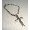 Unbranded Religious Christian 3D Silver Tone Solid Metal 1" Cross