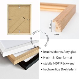 DEHA Design Fontana Wooden Picture Frame, 15 x 20 cm, Natural Oak