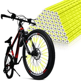 Cycling Reflectors, 96Pcs Bike Wheel Spoke Reflectors, Universal Bicycle Reflective Clips Warning Spoke Lights Covers - Fit for All Standard Bike - Easy Mount