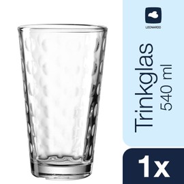 LEONARDO HOME 12548 Drinking Glass Optic 540 ml, 1 Piece, 012548, Glass, 540 ml