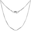 Sterling Silver 3+1 Dot Dash Pallini Bead Ball Chain Necklace