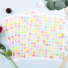 840 Pieces Round Dot Small Letter Number Stickers, 5 Sheets