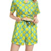 Ningest 2 Piece Pjs Womens Button Down Pajamas Set Short