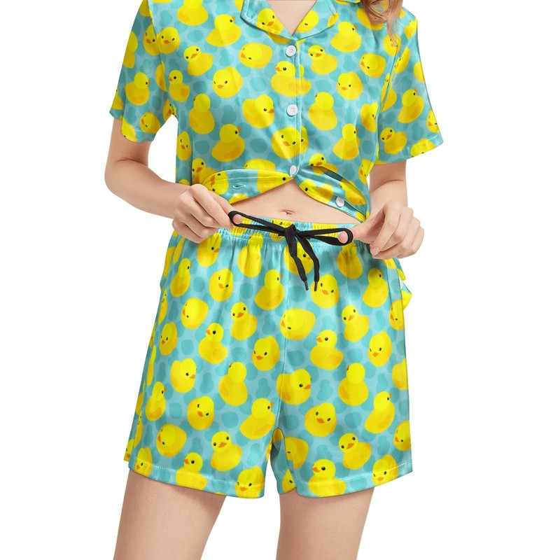 Ningest 2 Piece Pjs Womens Button Down Pajamas Set Short