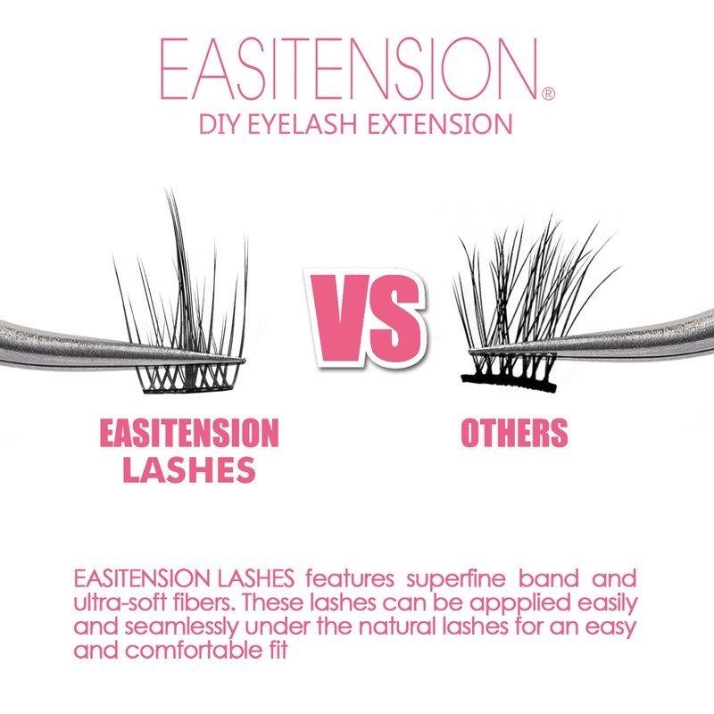 DIY Eyelash Extension, 3D Effect Individual Melt Flare Lash Cluster