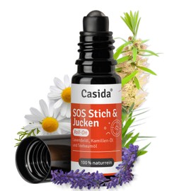Casida Stich & Jucken Roll-on -Kosmetikum zur Beruhigung von gereizter Haut und Juckreiz, z.B. bei Mückenstichen, Insektenstichen -kühlend -mit naturreinen ätherischen Ölen, 100% pflanzlich-10 ml