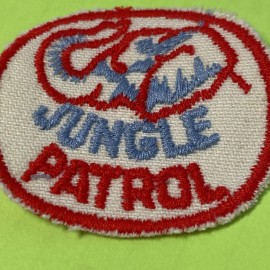 Unbranded Vintage "JUNGLE PATROL" Patch ELEPHANT Small 2" x 2" Sew On Embroidered NOS