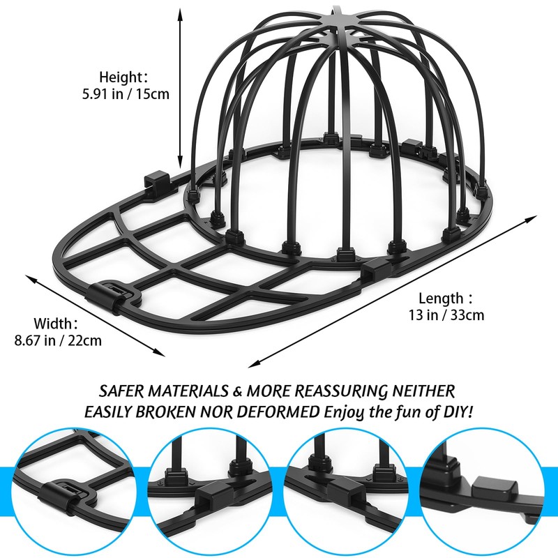 Cap Washer Cage,2-Pack Baseball Cap Washing Cage Cap Washer For