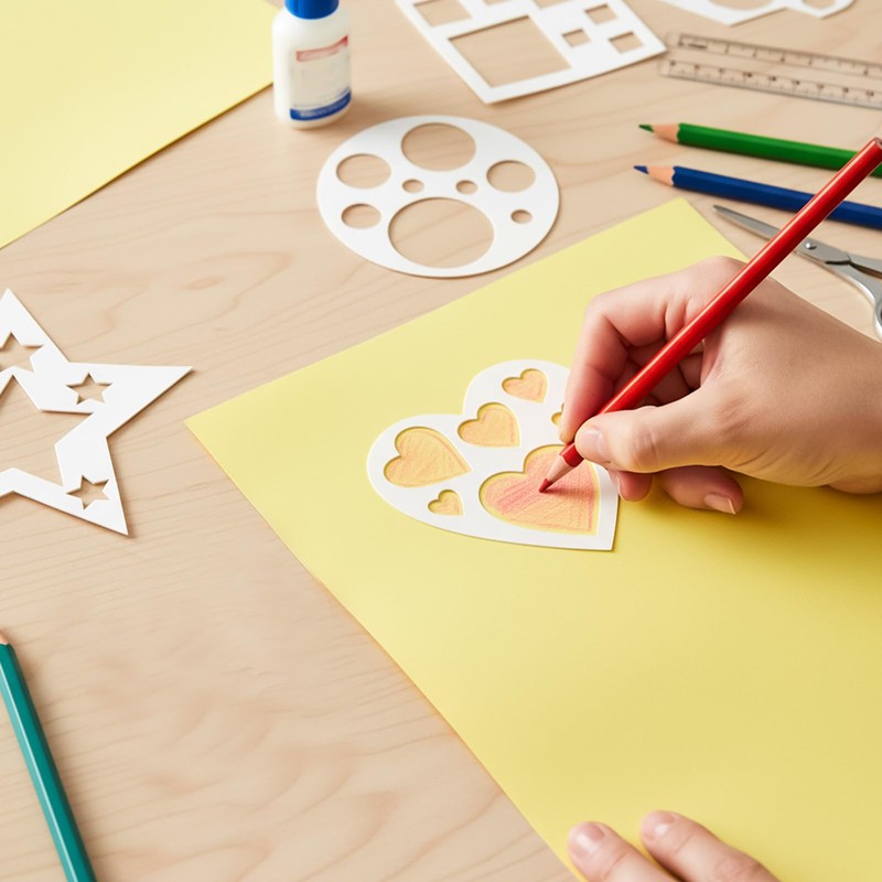 JJUNW 12 Pcs Geometric Stencils, Art Painting Template, Drawing Shape