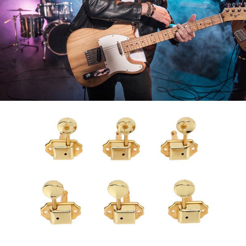 6 Pcs String Tuning Pegs 3L3R High Strength Metal Machine