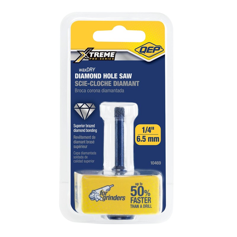 QEP 1/4" Xtreme Diamond Hole Saw for Grinders