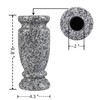 Afvarir Granite Cemetery Vase for Grave Markers,Heavy Headstone Memorial Flower