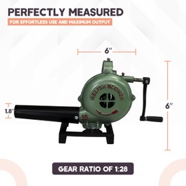 SIMOND STORE - Hand Crank Blacksmithing Forge Blower - Cast Aluminum Manual Mini Blower for Farrier Blacksmith Coal Forge Firepot BBQ Outdoor Cooking Camping