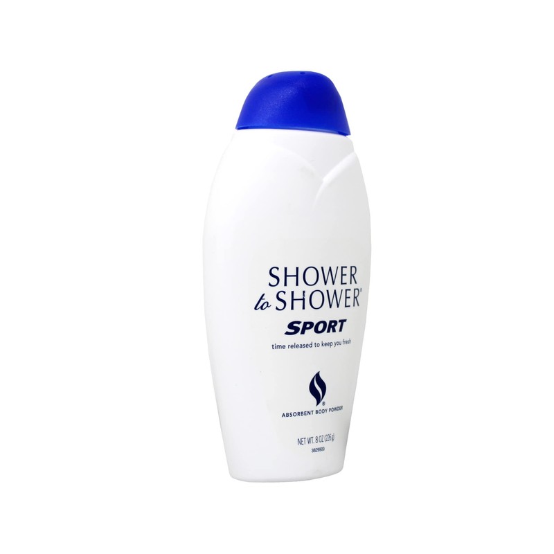 Shower to Shower Sport Absorbent Body Powder 8 oz (Pack