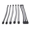 6PCS PC Extension Cable Set 30cm 24 Pin Motherboard Extension