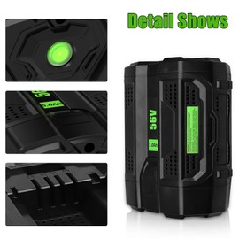 Munikind 5000mAh Replacment Battery for EGO 56V Battery Compatible with EGO Bettery 56 Volts Cordless Power Tools BA2800 BA4200 BA4200T BA1400 BA1400T BA2240 BA1120 Lithium Battery 【1-Pack 56V 5.0Ah】