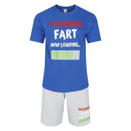 Mens Short Pyjamas Funny Novelty PJ Sets Night Sleep Lounge Wear L XL XXL New (XL- Fart)