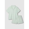 JAJU [JAJU] Women's Summer Double Cotton 3/4 Pajama Set_Light Mint