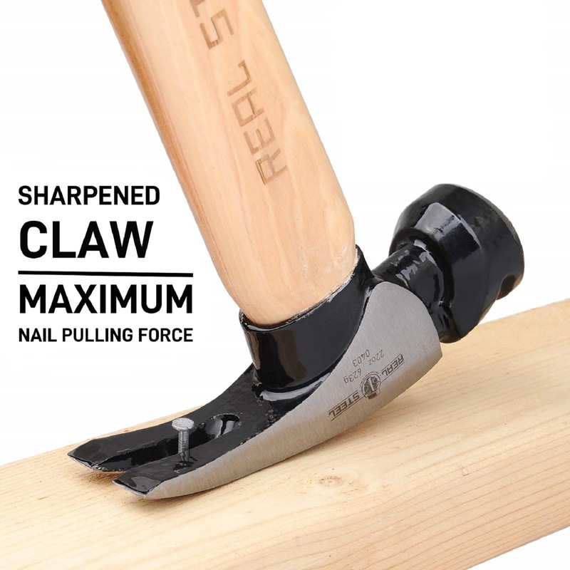 REAL STEEL 22 Oz Hickory Magnetic Head Milled Face Framing