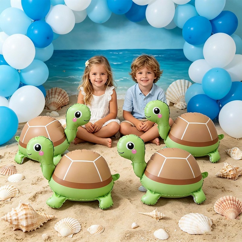 6Pcs Sea Turtle Balloons Sea Snimal Balloons