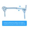 sourcing map 2Pcs Safety Hook and Eye Latch, 3" Iron