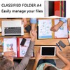 Dokumentenmappe A4 Tragbar Fächermappe mit 12 Fächern PP Kunststoff Pultordner