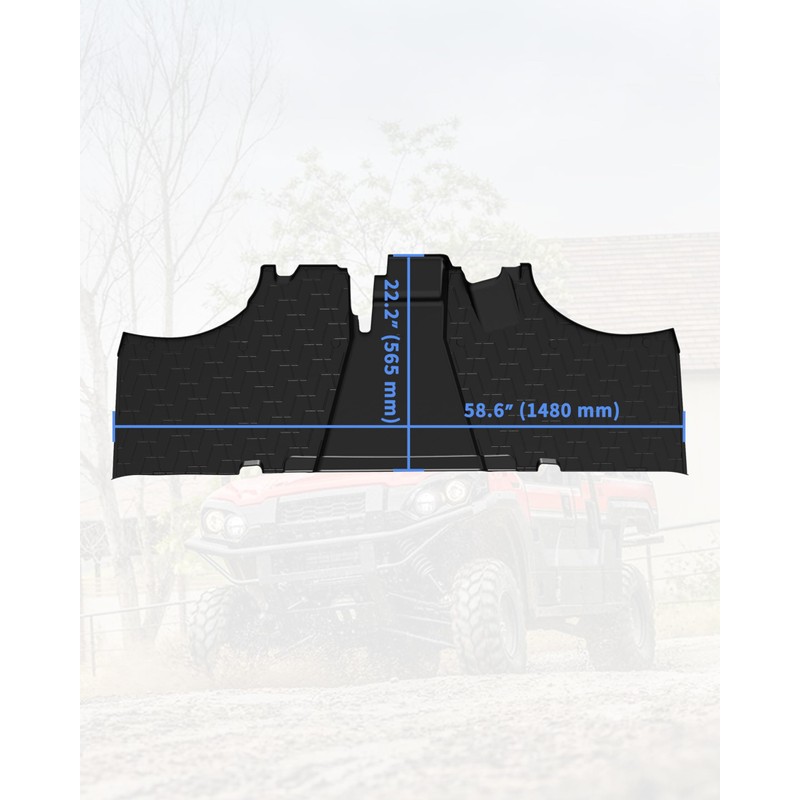 SLORIMOD Front Floor Mat Set for Kawasaki Mule PRO DX