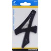 Hillman 839758 Black House Number 4, 4-Inch Nail Plastic