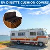 ANARACHON Leather Look RV Camper Dinette Cushion Covers, Washable RV