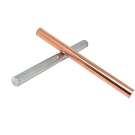Pure Copper Zinc Rods Solid Metal Length 120mm Diameter 10mm Bare Copper Zinc Rods for Metal Craft Hobbies DIY Project