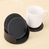 6 PCS Pink Leather Coasters, 10cm Round Leather Coasters, Heat