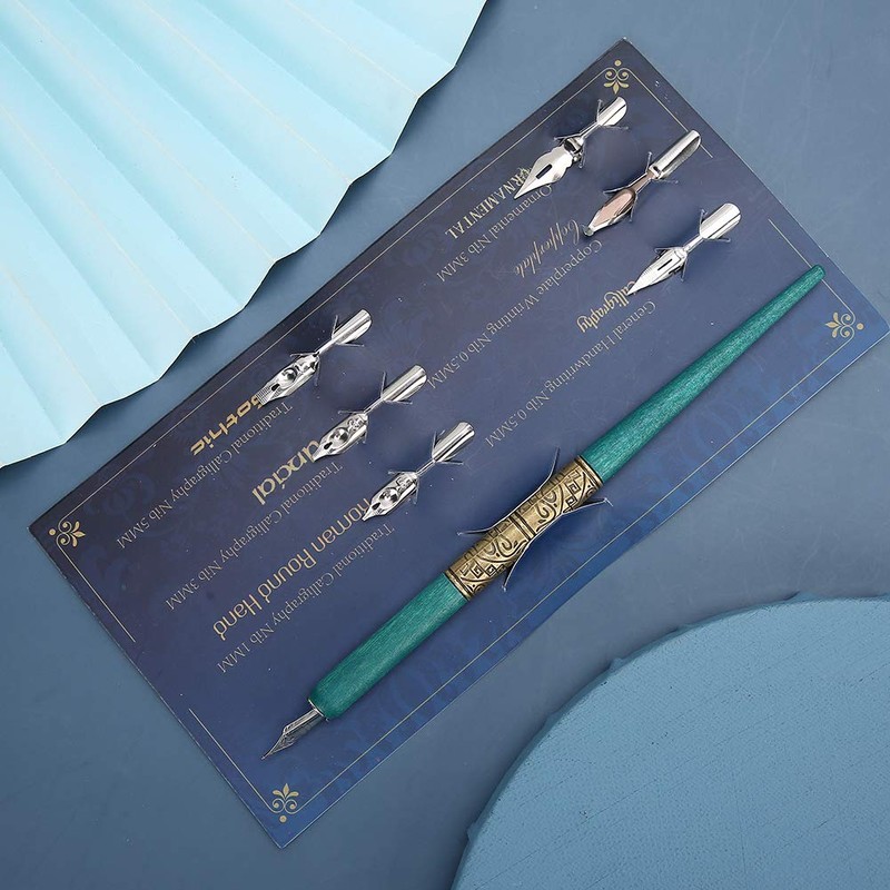 Qinlorgon Calligraphy Pen, Smooth Dip Pen Set, Light Weight for