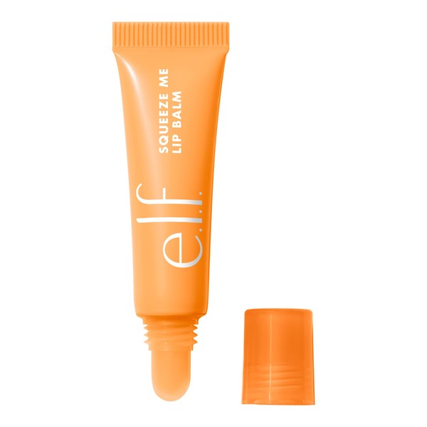 e.l.f. Squeeze Me Lip Balm, Moisturising Lip Balm For A Sheer Tint Of Colour, Infused With Hyaluronic Acid, Vegan & Cruelty-free, Peach