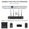 MicrocKing UHF Wireless Microphone System Cordless Lapel/Headset/Lavalier Mic(4 Bodypacks), Fixed