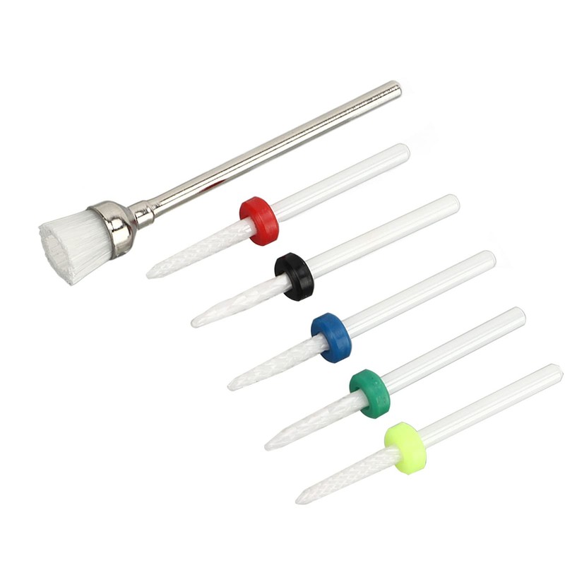 Brocas para Remover Cutículas, Fresas para Pulir Uñas de Cerámica