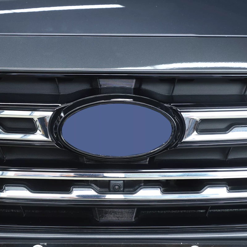 car-attention Gloss Black Front Rear Emblem Badge Logo Trim 2PCS