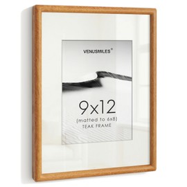 Picture Frame, USA-Sourced Hardwood Photo Frame, Teak, 8x10