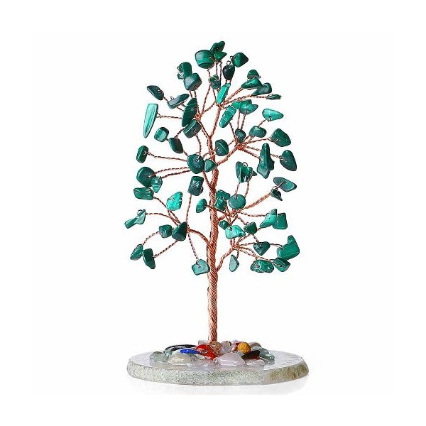YATOJUZI Malachite Crystal Trees Natural Crystals Stones Gemstones Tree Copper