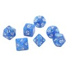 35Pcs Plastic Dice Kit Pearl Pattern White Numbers Polyhedral Dices