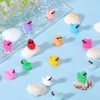 WEWAYSMILE 120pcs 12 Styles Mini Resin Figurines, Tiny Resin Ducks