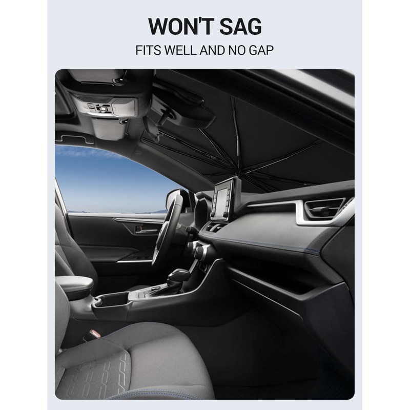 Proadsy Windshield Sun Shade Umbrella for 2022-2025 Hyundai Tucson Foldable