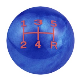 Padaodao 5 Speed Gear Knob Blue Shift Stick Head with 3 Adapters Fit for Most Transmission Vehicles SUV Trucks